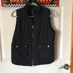 Francesca’s Black Quitted Vest.